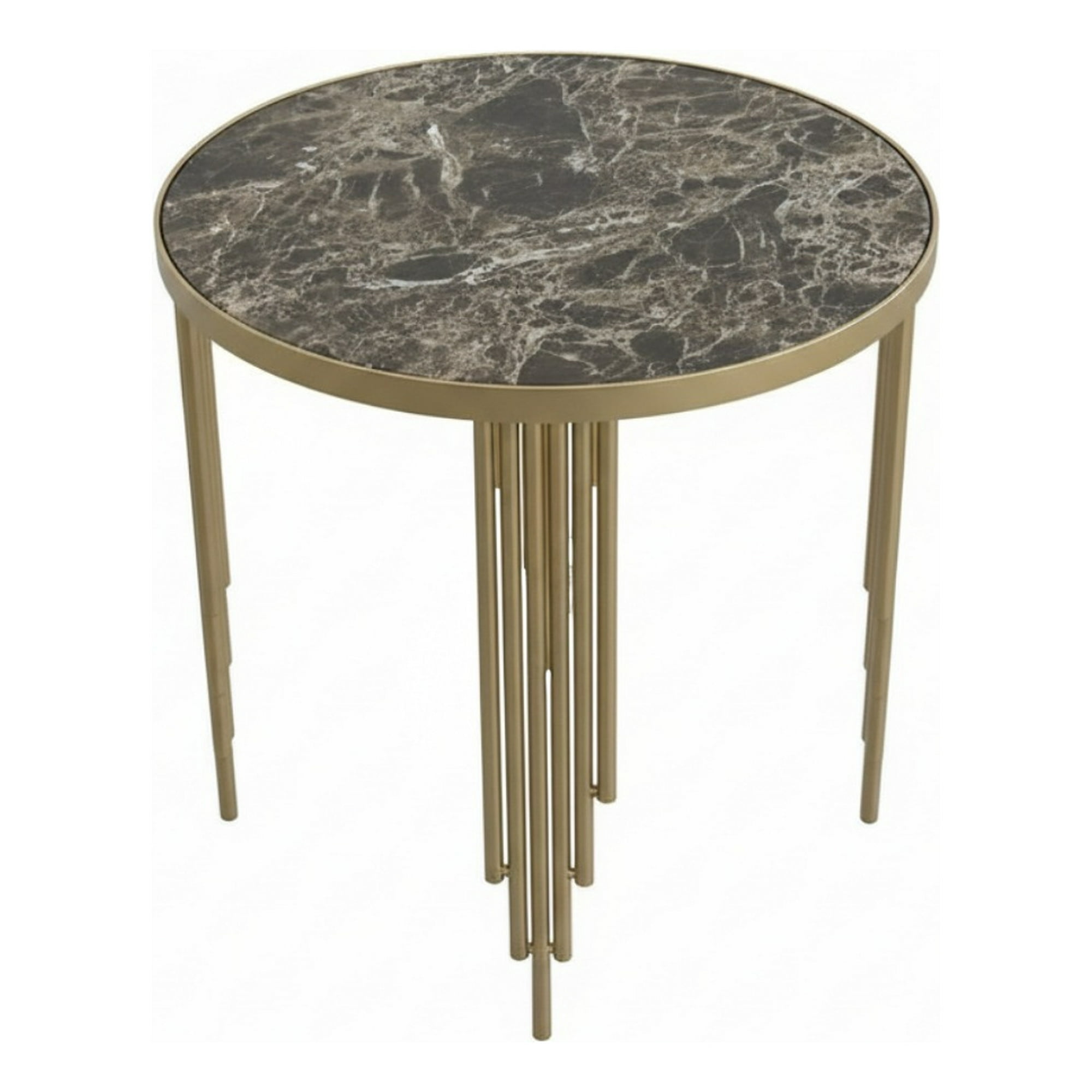 Genérico - Mesa Auxiliar Redonda Diseño Geométrico Elegante Jhn