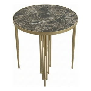 Genérico - Mesa Auxiliar Redonda Diseño Geométrico Elegante Jhn