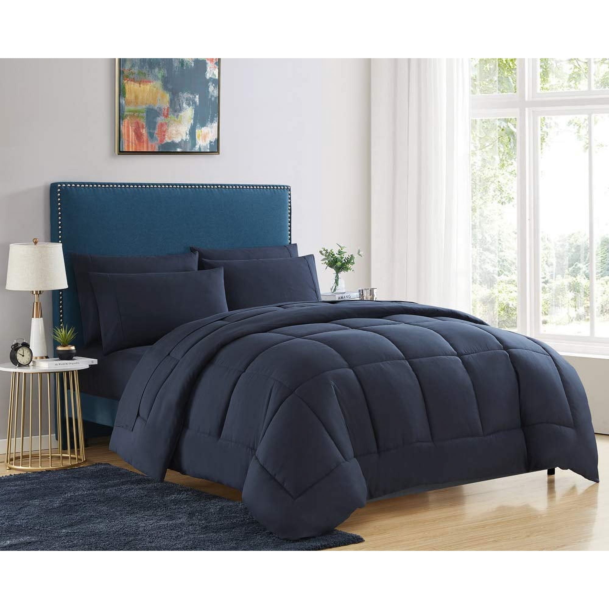 Comforter Sweet Home Collection Down Alternative, Color Azul Marino