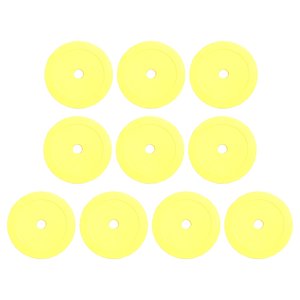 Ioensy - Marcadores De Puntos De Entrenamiento Antideslizantes De Conos Planos De 10 Piezas Para Boxeo, Béisbol, Fútbol, Amarillo