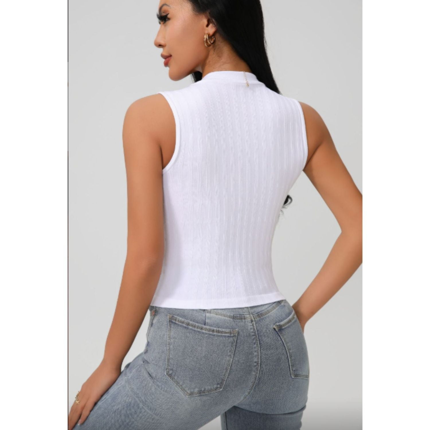 Likeshop - Polera Corta Mujer Top Sin Manga Full Elasticada Diseño 9013