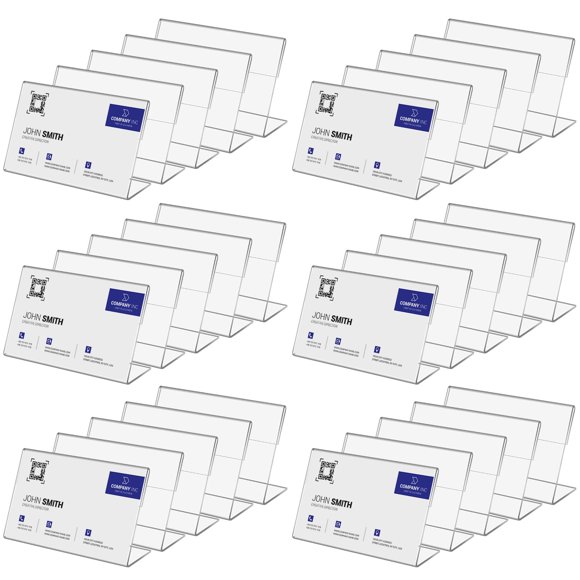 Soportes para tarjetas Daletu 6 cm x 4 cm Acrílico Pack de 30