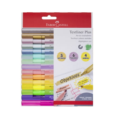 Faber Castell - Destacador Textliner Plus Faber-Castell X15 Colores