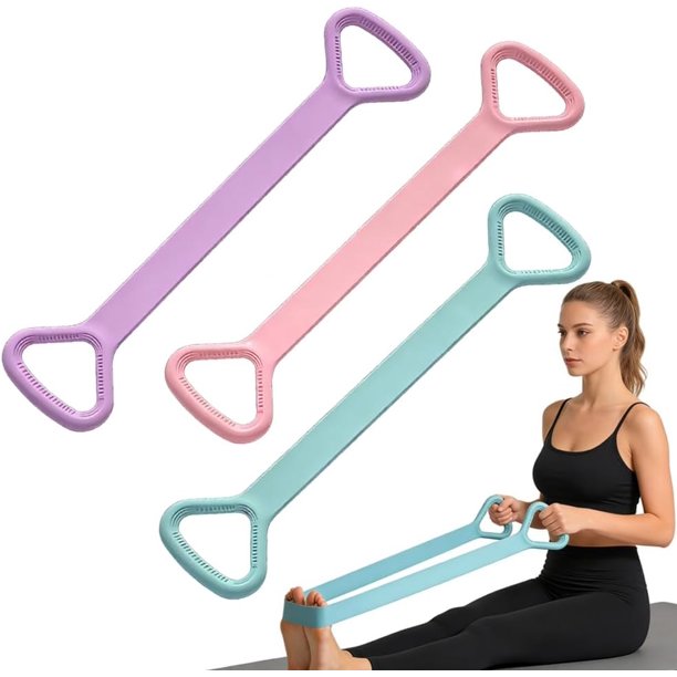 Bandas resistencia figura 8 3 pack gimnasio portátil hogar estiramiento hombre mujer
