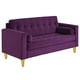 thumbnail image 2 of Sofa Retro 3 Cuerpos Felpa 01 Morado, 2 of 5