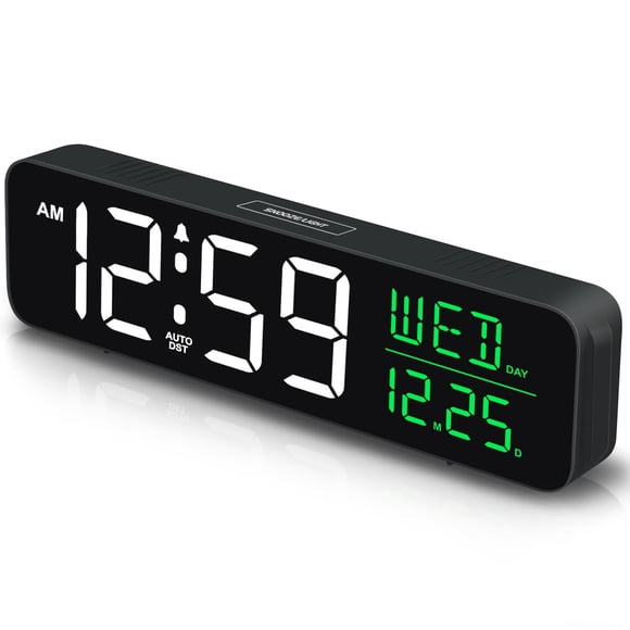 Despertador digital Peakeep con pantalla grande para dormitorio