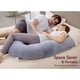thumbnail image 3 of Almohada Embarazo Momcozy F Shape Velvet Ajustable 135cm, 3 of 3