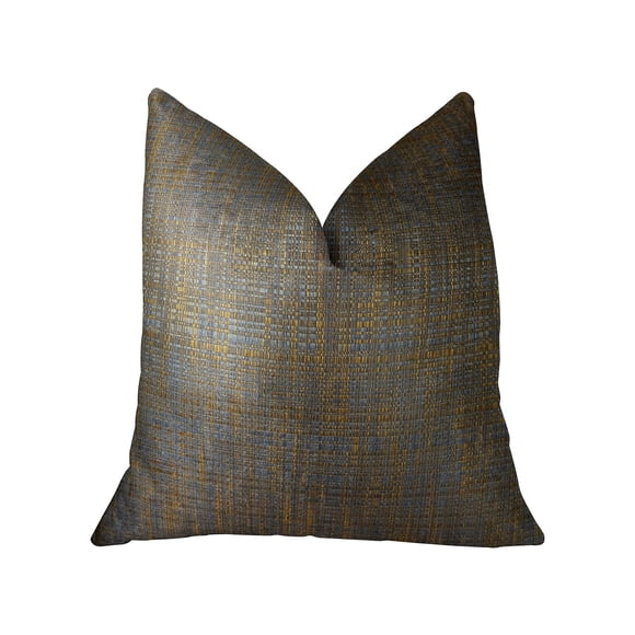 Cojín decorativo Plutus Brands Plutus Clonamore hecho a mano azul/café