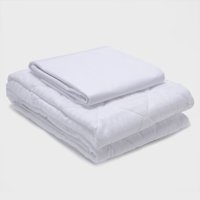 Arthome - Combo Sábana Blanca + Cubrecolchón 1.5 Plazas