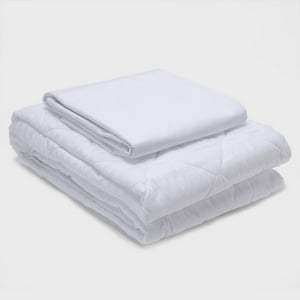 Arthome - Combo Sábana Blanca + Cubrecolchón 1.5 Plazas