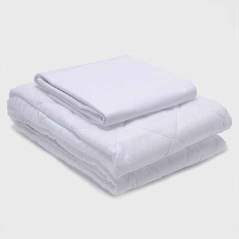 Arthome - Combo Sábana Blanca + Cubrecolchón King