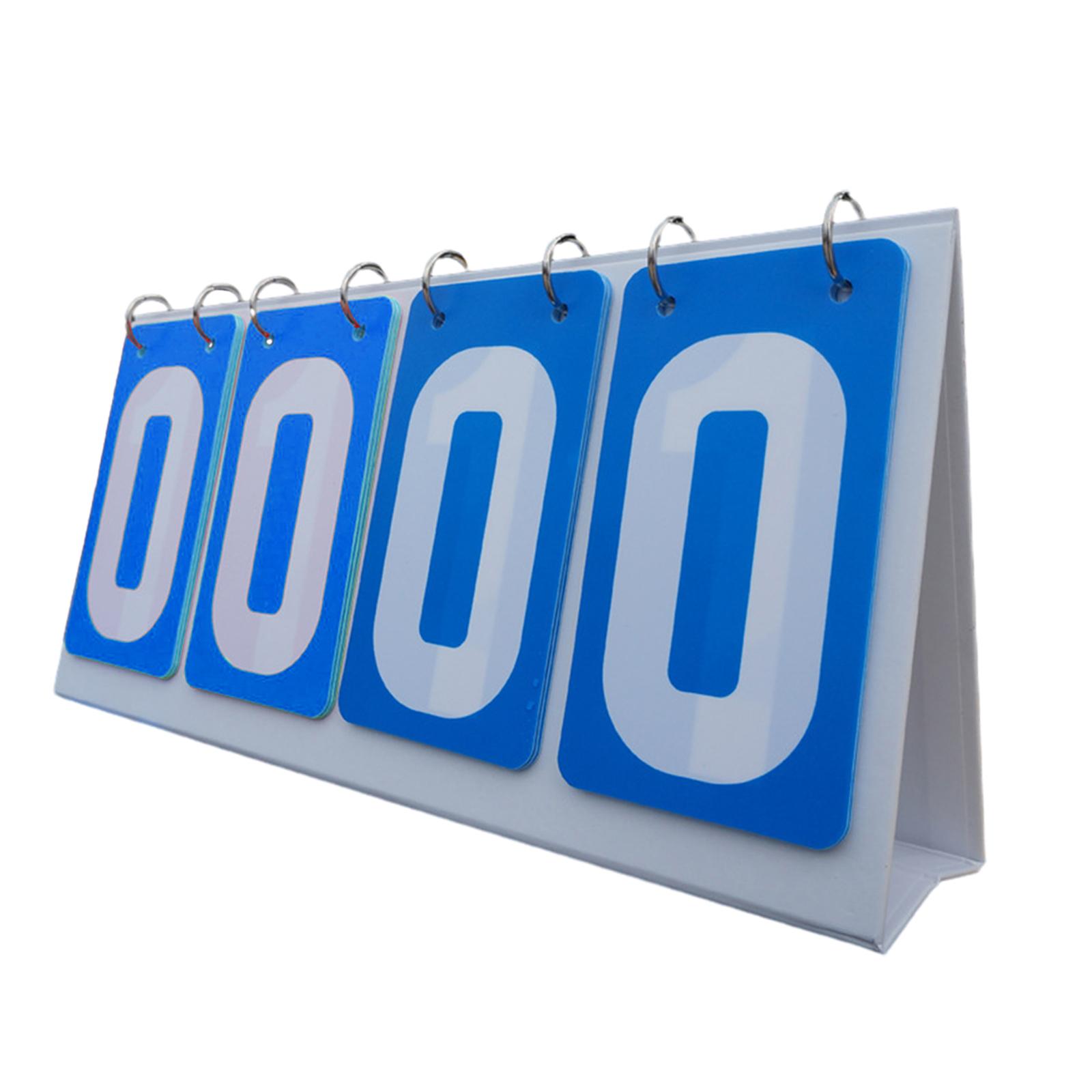 Magideal - Marcador De Mesa Con Tapa, Marcador De Números, Marcador De Puntuación De 4 Dígitos, Práctico Tablero De Puntuación Profesional Para Baloncesto, Depor Azul