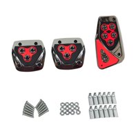 Magideal - 2X Almohadillas De Pedal De Coche Genéricas De Alto Rendimiento Para Vehículos Fáciles De Instalar Accesorios Automotrices Para Autos Cubiertas De Ped Equipo Manual Rojo