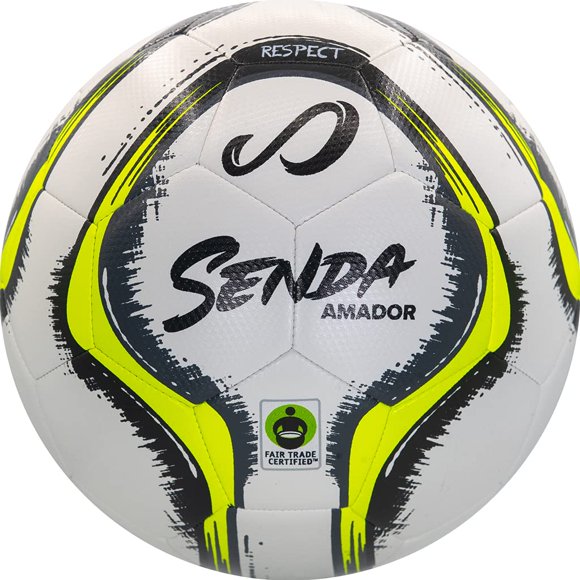 Balón de fútbol SENDA Amador talla 4 blanco/amarillo
