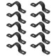 thumbnail image 1 of 10 Paquetes de Abrazaderas de Tubería de Metal, Abrazadera de Tubo en U de 3/4 Pulgadas de Acero al Carbono con Dos Agujeros para Fijación de Tuberías Instalación de Cables Decoración, Negro, 1 of 6