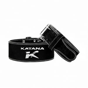 Genérico - Cinturón De Levantamiento Katana - Cuero Nubuck 10 Cm We-4B - Negro - Talla Xl