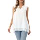 thumbnail image 1 of INSPIRE CHIC Blusa de Chifón para Mujer Cuello en V Sin Mangas Doble Capa Tops de Tirantes Sueltos Camisas Casuales S Blanco, 1 of 6