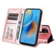 thumbnail image 5 of Funda tipo cartera FOXDOCK para OPPO A95 4G , diseño girasol en relieve, cuero PU, cierre magnético, soporte y tarjetero, 5 of 5