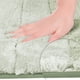 thumbnail image 3 of Alfombra de baño a rayas degradadas de felpa REGALWOVEN Uxcell, alfombra de baño de microfibra peluda lavable a máquina con respaldo de TPR verde 16" x 24", 3 of 7