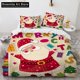 thumbnail image 1 of Christmas Tree Deer Santa Claus Printed Duvet Cover Set For Kids Teen Christmas Gift Bedding Set, 1 of 5