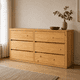 thumbnail image 2 of Cómoda "Arauco" 6 Cajones Mueble de Pino Natural Minimalista - Natural - 150x40x90 cm, 2 of 3