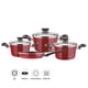 thumbnail image 1 of Batería de Cocina Coral 7 Piezas Rojo Acero, 1 of 1