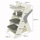 thumbnail image 2 of Multi functional Growing Up Dining chair,A high chair suitable for eating and feeding,Adjustable Height Toddler Tower,Use five-point seat belts and a movable large dinner plate., 2 of 3