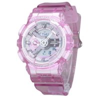 Reloj Casio G-Shock Analog Digital Virtual Worlds Translucent Pink Multicolor Dial Quartz Gma-S110Vw-4A 200M Women'S Watch