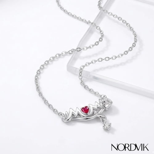 Collar Mom Plata 925 Presente Día De La Madre Nordvik Plateado