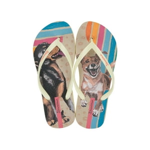 Sandalia Mujer Beige/Azul Love Pets 122 Ipanema