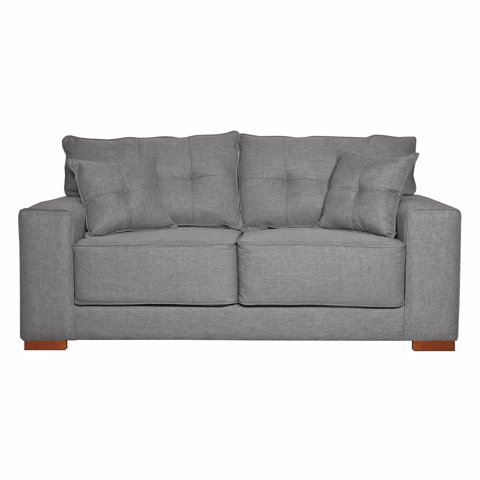 Colbox - Sofa Versa 2 Cuerpos Tela Gris Medio