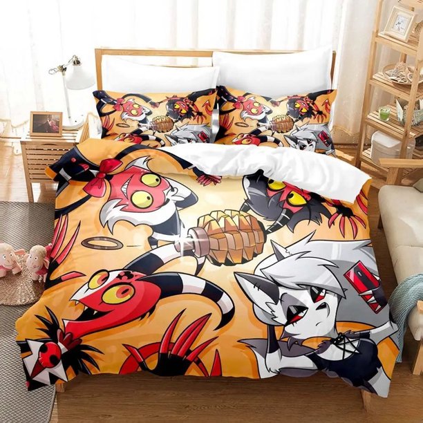 Fashion Anime Loona boss Bedding Set Cartoon Anime three-piece set Adult Kid Bedroom Duvet cover Sets Home Textiles Bed Sheets