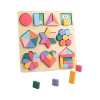 Magideal - Rompecabezas De Formas De Madera, Juguetes Para Niños, Desarrollo Educativo, Juguetes Sensoriales Únicos Para Jardín De Infantes Para Niños Y Niñas, R Estilo A