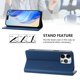 thumbnail image 3 of Funda Billetera con Soporte para iPhone 14 Pro Max Bloqueo RFID Plegable Azul, 3 of 6