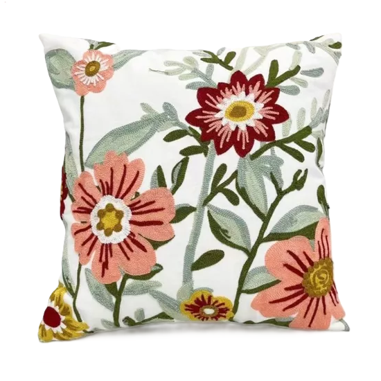 Genérico - Fundas De Cojines Bordadas A Elección 45X45 Diseño 28 Color Blanco