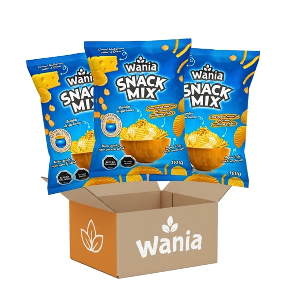 Pack Wania Snack Mix Sabor Queso Jalapeño 180g 12 UN