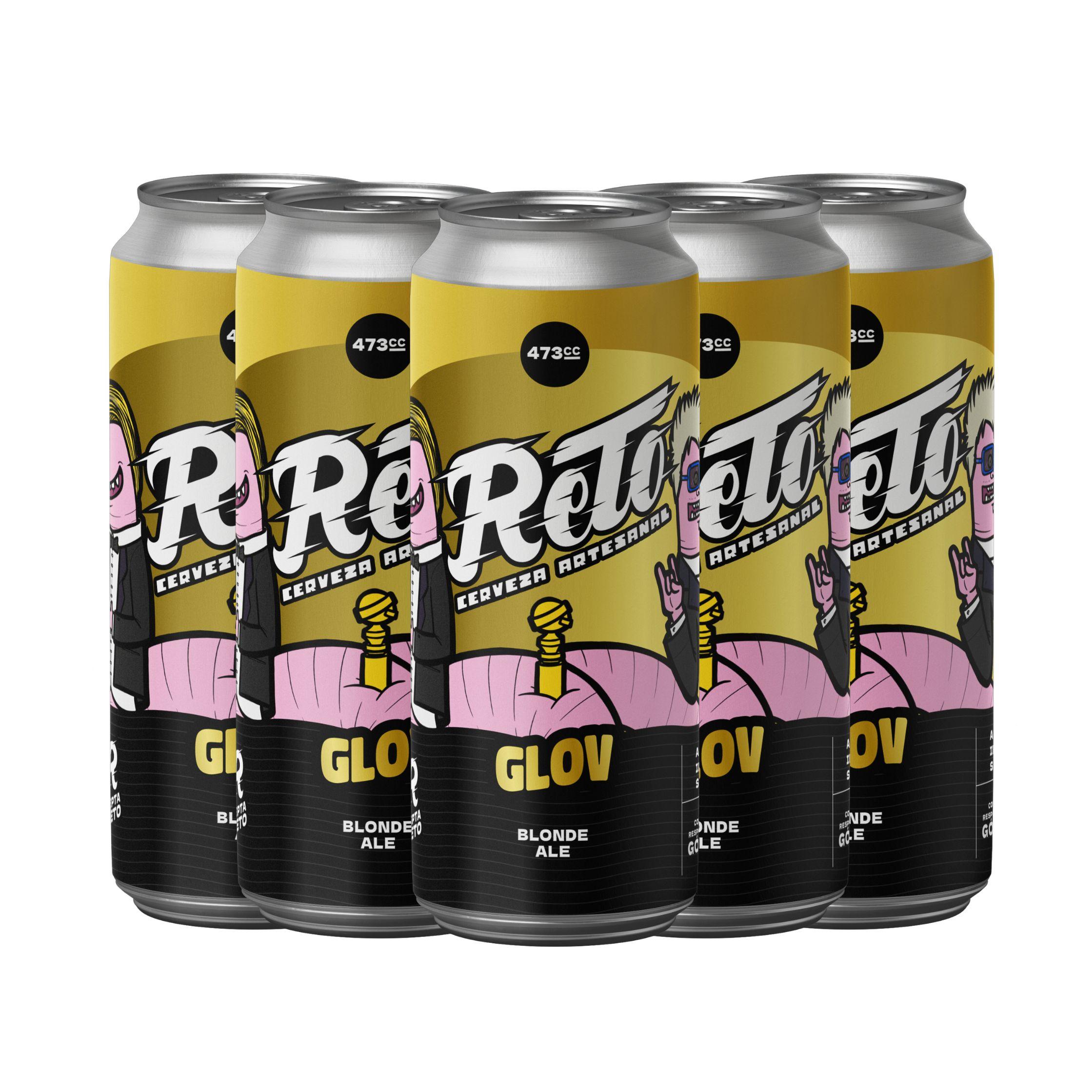Reto - Pack X5 Cerveza Artesanal Tipo Blonde Ale 4.6º Ibu 17, 473Cc