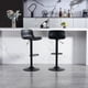 thumbnail image 1 of Bar Stools Set of 2 – Modern PU Leather Counter Height Barstools with Back, Height Adjustable Swivel Kitchen Island Chairs, Armless, Large Base-Black, 1 of 3