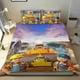 thumbnail image 1 of Bob el Constructor Conjunto de sábanas temático, trío de piezas, cómodo y amigable con la piel, diseño único, regalo de decoración para el hogar para familiares, amigos y fans, 90 cm * 190 cm, 1 of 6