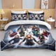thumbnail image 1 of v1412 Bed Sheets The Avengers Bedding Set Cartoon Bedding /pcs Sets Duvet Cover Anime Bedroom Bedclothes Pillowcases 3-Piece Bedding Set (1 Duvet Cover + 2 Pillow Shams) Bed Sheets ju1412, 1 of 5