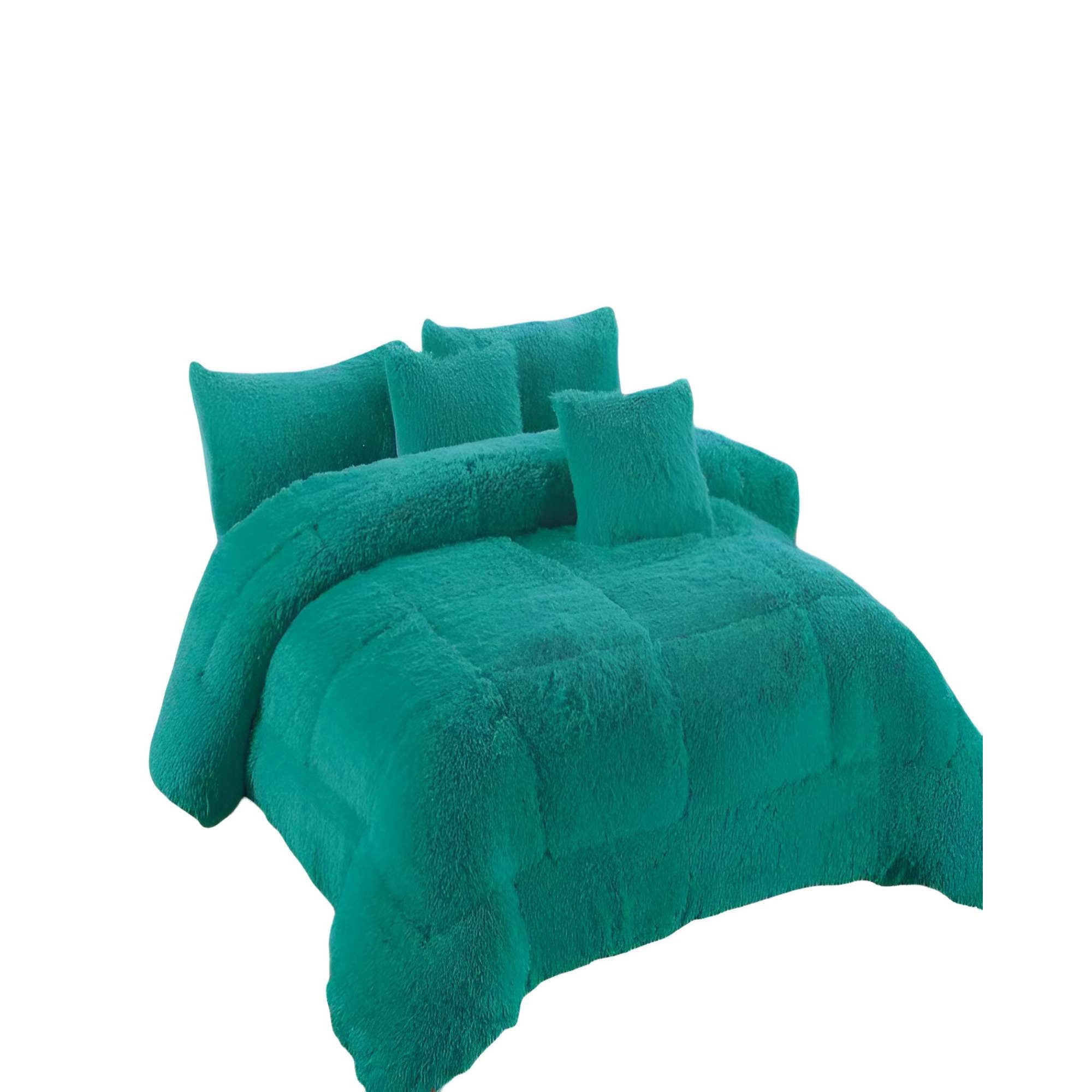 Genérico - Cobertor Peludos Invierno 2 Plazas 230cm X 250cm Color Verde