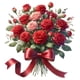 thumbnail image 4 of Calcomanía de pared de la calcomanía del baño de rosas para el bouquet para el baño decorativo de accesorio multifuncional 27.5x29.5cm pegatina de, 4 of 5