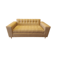 Muebles New - Sofa Dos Cuerpos Mostaza Lino