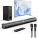 thumbnail image 1 of Barra de sonido SunTrok 2.1 con subwoofer y 2 micrófonos Bluetooth 270 W, 1 of 9