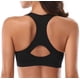 thumbnail image 4 of Sujetador deportivo MIRITY para mujer, espalda cruzada, alto impacto, negro y gris, talla M, 4 of 6