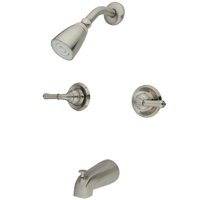 Grifo Kingston Brass Magellan Para Bañera Y Ducha, Níquel Cepillado