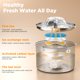 thumbnail image 5 of Fuente de Agua para Gatos PetMuch 3 L Acero Inoxidable con Luz LED, 5 of 9