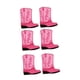 thumbnail image 5 of 6 Cajas De Flores Con Diseño De Botas De Vaquero Para Centro De Mesa De Interior, Color Rosa, 5 of 5