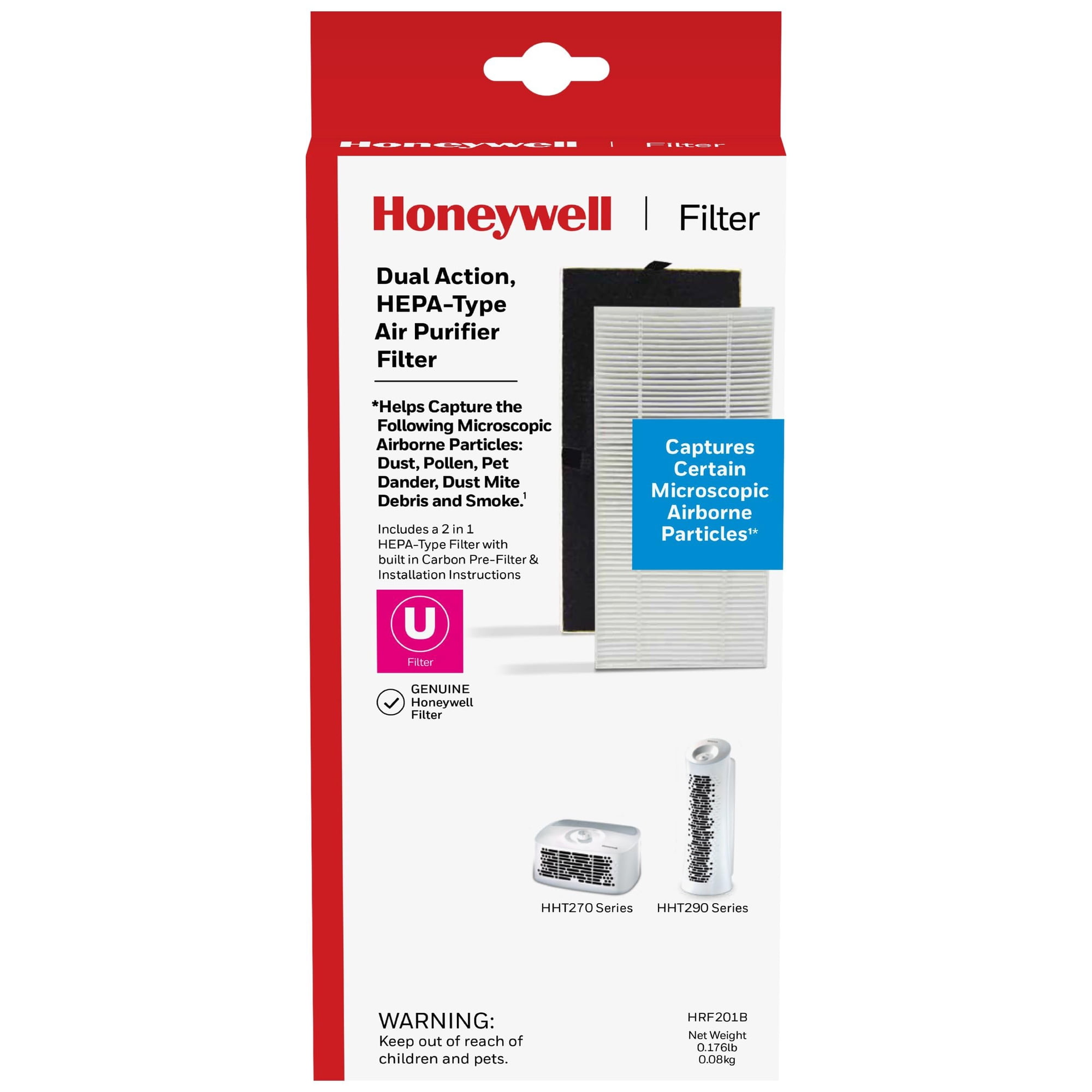 Filtro Purificador De Aire Honeywell Hepa Tipo U Para Hht270/hht290