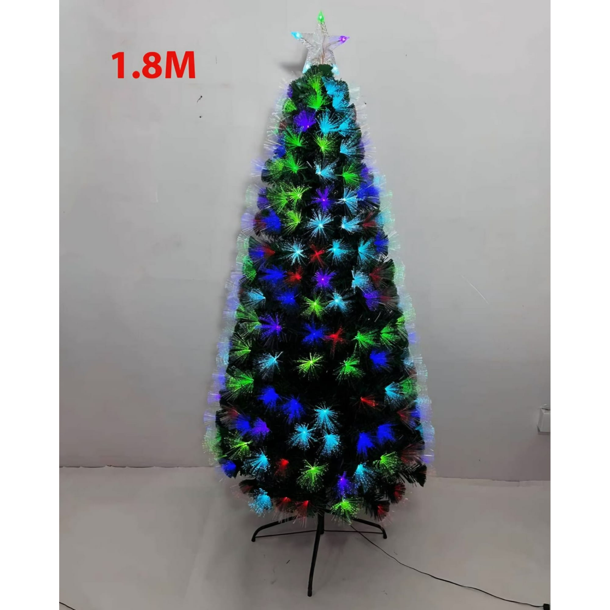 Aladdins Shop - Arbol De Navidad Artificial Con Estrella Y Luz Led De Fibra 180cm
